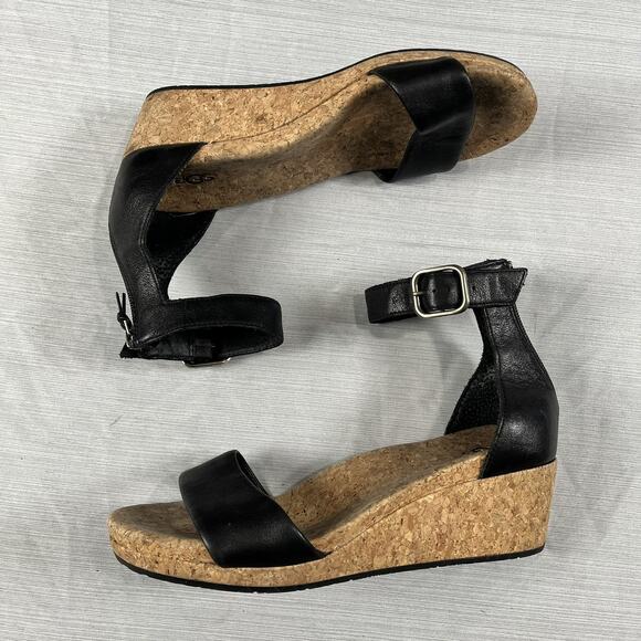 UGG Zoe II Wedge Sandals Women’s Size 10 Open Toe Ankle Strap Casual 1019973 - Picture 1 of 5